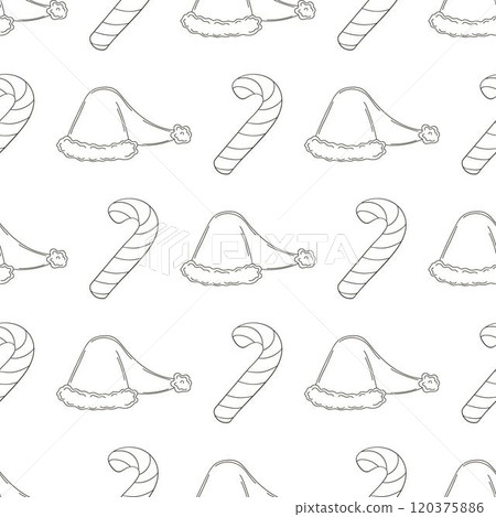 Christmas background. Coloring pattern in hand draw style 120375886