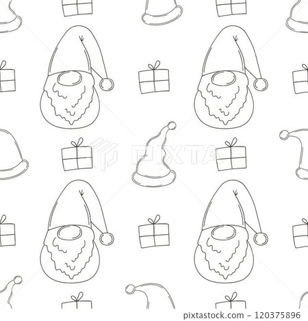 Christmas background. Coloring pattern in hand draw style 120375896