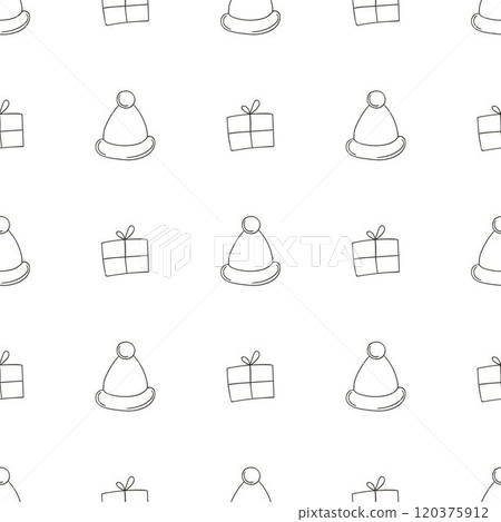 Christmas background. Coloring pattern in hand draw style 120375912
