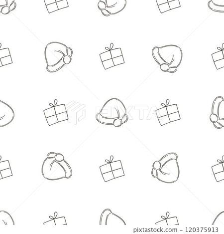 Christmas background. Coloring pattern in hand draw style 120375913