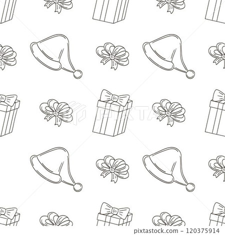 Christmas background. Coloring pattern in hand draw style 120375914
