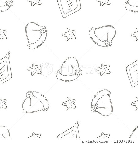 Christmas background. Coloring pattern in hand draw style 120375933