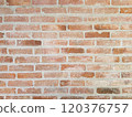 Rustic Red Brick Wall Texture Background 120376757