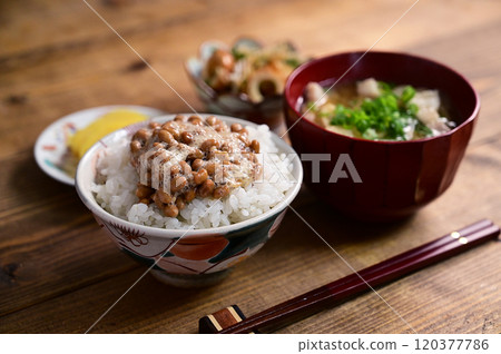 Natto rice set Natto rice set 120377786