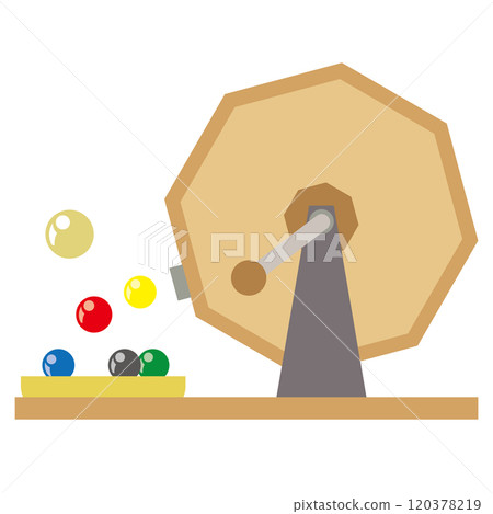 Vector illustration of a deformed Garapon lottery machine 120378219