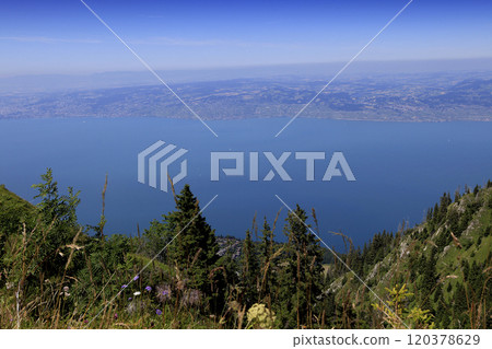 lake of Evian, savoie, alps, france lake of Evian, savoie, alps, france 120378629