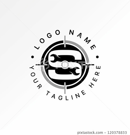 Logo design graphic concept creative premium vector stock image graphic letter S font mechanical wrench gear to target precision typography machine Logo design graphic concept creative premium vector stock image graphic letter S font mechanical wrench gear to target precision typography machine 120378833