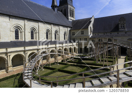 Fontevraud abbey, Saumur, Loire valley, France Fontevraud abbey, Saumur, Loire valley, France 120378850