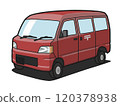 郵局收集和送貨車輛的插圖 120378938