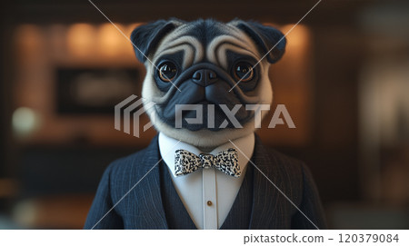 AI 生成的圖像:穿著西裝的哈巴狗 AI 生成的圖像:穿著西裝的哈巴狗 120379084