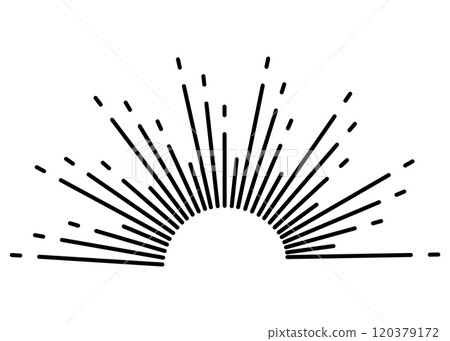 Sunburst firework explosion, bursting or light rays, linear drawing. Vector trendy hand drawn retro isolated design element Sunburst firework explosion, bursting or light rays, linear drawing. Vector trendy hand drawn retro isolated design element 120379172