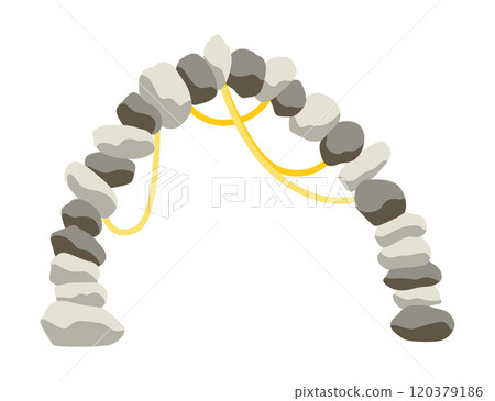 Design element for a fantasy platformer game level that promises fun and excitement 120379186
