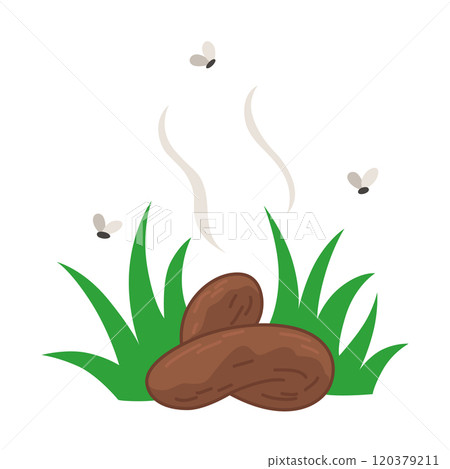 Dog poo clean up, one step infographic. Vector poster about hygiene animal, toilet cleaning information after your dog, one step 120379211