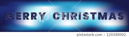 Merry Christmas. text made with stars . Vector illustration 120380002