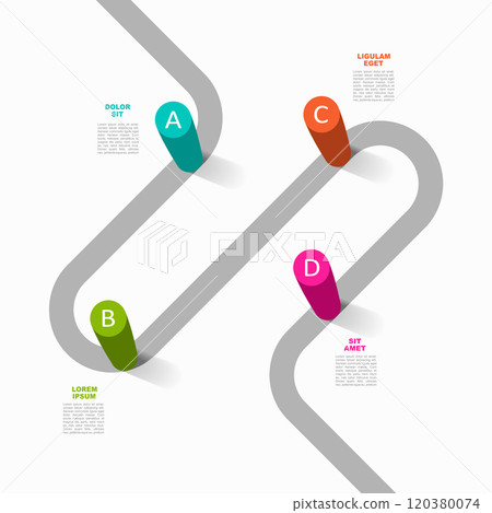 Infographic design template with place for your data. Vector illustration. Infographic design template with place for your data. Vector illustration. 120380074