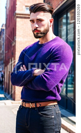 A man with his arms folded A man with his arms folded 120380269