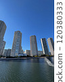 Tower apartment complex in Shinonome, Koto Ward 120380333