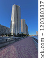 Tower apartment complex in Shinonome, Koto Ward 120380337