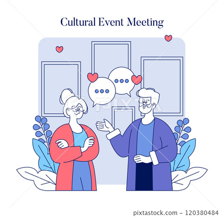 A vivid visual representation depicting a cultural event meeting that showcases dialogue, connection, and unity 120380484