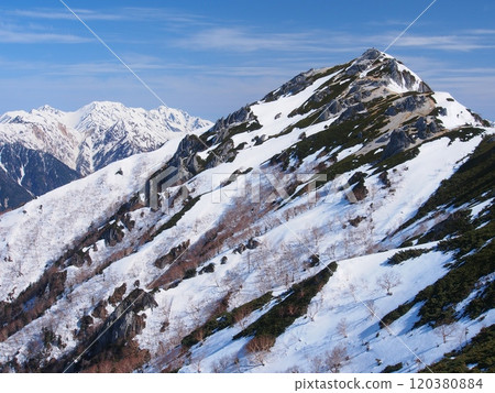 早春的北阿爾卑斯山 Tsubakudake 早春的北阿爾卑斯山 Tsubakudake 120380884