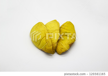 A dry peels from the fruit pomelo isolated in the white background A dry peels from the fruit pomelo isolated in the white background 120381165