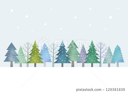 Winter coniferous trees Winter coniferous trees 120381830