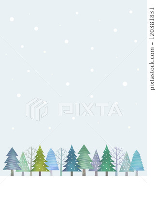 Winter coniferous trees Winter coniferous trees 120381831