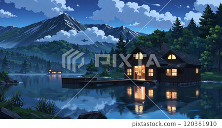 沉默的湖邊 120381910