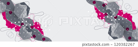 Abstract art background. Modern science or technology art elements. Surface illustration. Hand made vector. 120382267