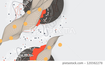 Abstract art background. Modern science or technology art elements. Surface illustration. Hand made vector. Abstract art background. Modern science or technology art elements. Surface illustration. Hand made vector. 120382278