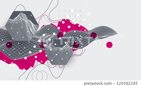 Abstract art background. Modern science or technology art elements. Surface illustration. Hand made vector. Abstract art background. Modern science or technology art elements. Surface illustration. Hand made vector. 120382285