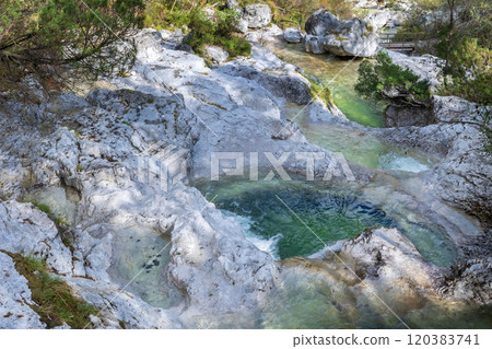 Pools of Cadini del Brenton, Dolomites, Italy 120383741