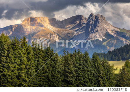 Dolomites Alpe di Siusi, Italy landscape 120383748