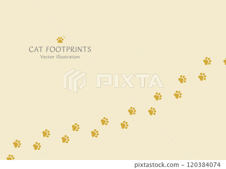 Cute animal footprints background material vector illustration 120384074