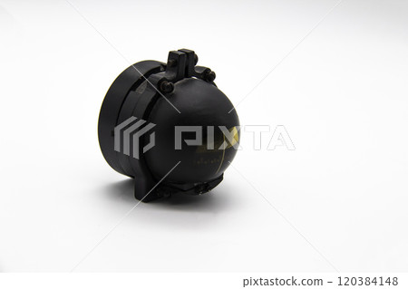 Aviation compass ki-13 isolated on white background. Antique old  compass KI-13. Bulls eye. 120384148