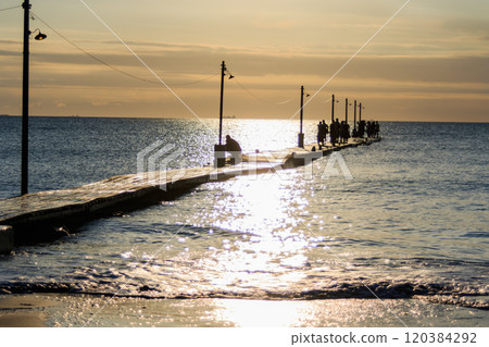 Sunset over the sea Sunset over the sea 120384292