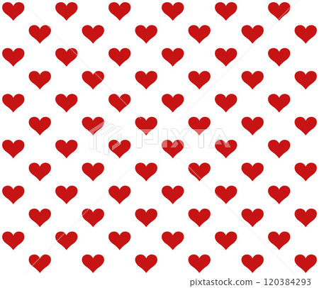 Heart shape symbol - red hearts seamless repeatable pattern texture Heart shape symbol - red hearts seamless repeatable pattern texture 120384293
