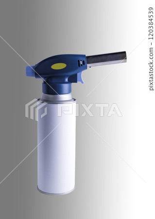 Gas burner on a can. Gas burner on a can. 120384539