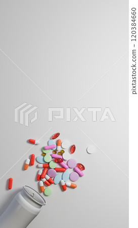 container pill mock up on white back drop container pill mock up on white back drop 120384660