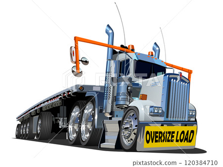 Cartoon oversize load transporter 120384710