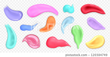 Colorful Paint Blobs Collection 120384749