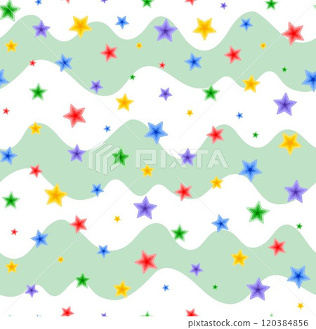 Stars in random chaotic order seamless pattern simple doodle hand drawn minimalist repeat illustration, Christmas holiday colorful ornament for seasons greetings, invitation, textile, gift paper Stars in random chaotic order seamless pattern simple doodle hand drawn minimalist repeat illustration, Christmas holiday colorful ornament for seasons greetings, invitation, textile, gift paper 120384856