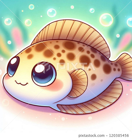 比目魚在海底休息 120385456