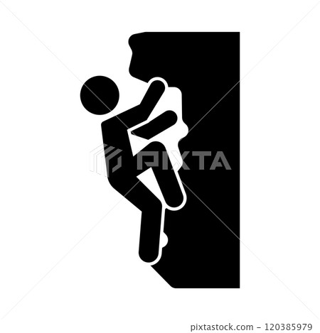 Rock Climbing Silhouette 120385979