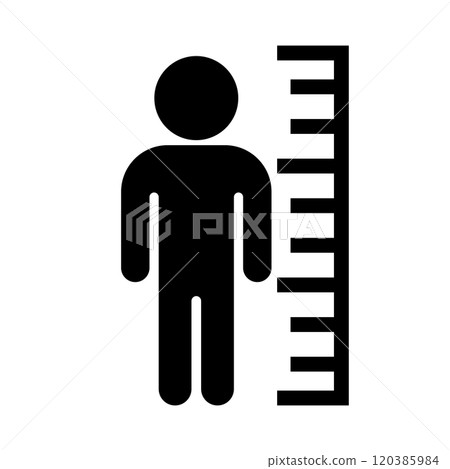 Height measurement silhouette 120385984