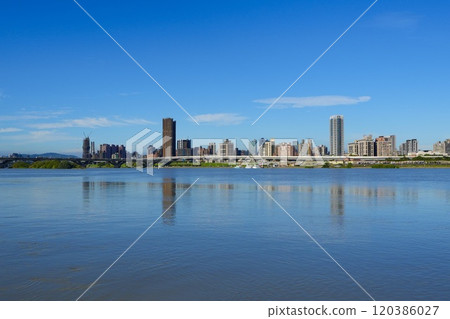 View of Sanchong city in New Taipei City from Dadaocheng Wharf (Datong District, Taipei City, Taiwan) View of Sanchong city in New Taipei City from Dadaocheng Wharf (Datong District, Taipei City, Taiwan) 120386027