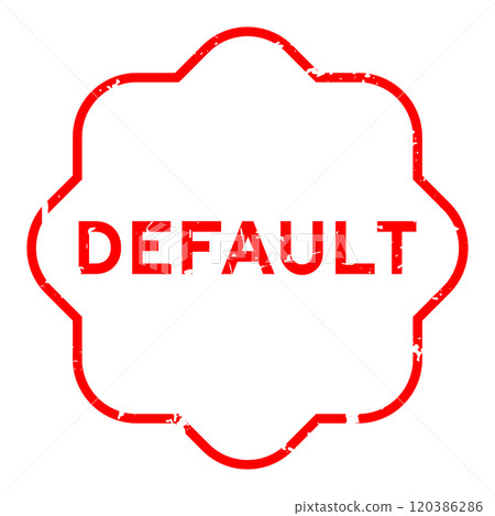 Grunge red default word rubber seal stamp on white background Grunge red default word rubber seal stamp on white background 120386286