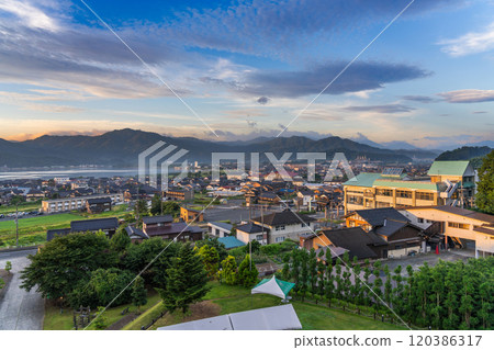 Miyazu, Kyoto, Japan at Dawn Miyazu, Kyoto, Japan at Dawn 120386317