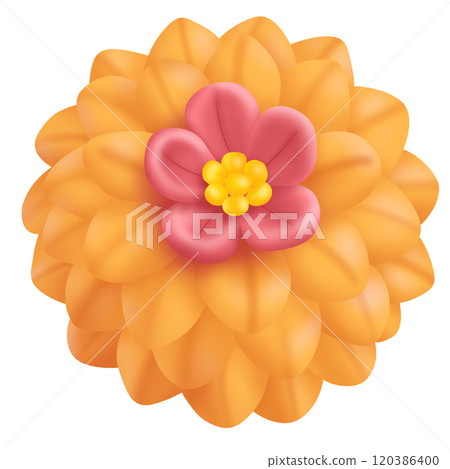a orange flower a orange flower 120386400