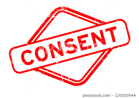 Grunge red consent word rubber seal stamp on white background Grunge red consent word rubber seal stamp on white background 120387644